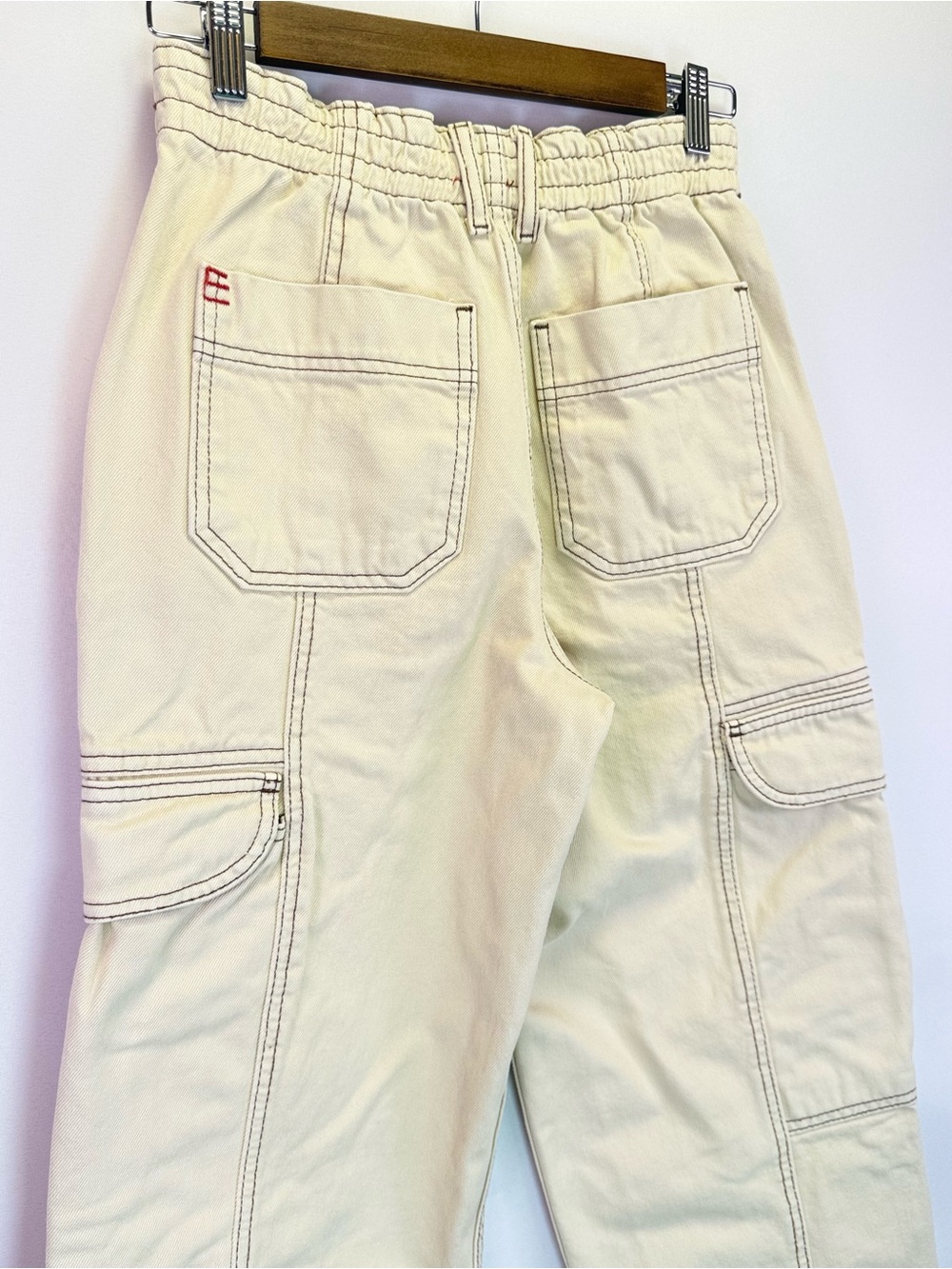BDG Urban Outfitters Beige Cargo Pants Utility Grunge Streetwear Womens Size 26 - Picture 5 of 8